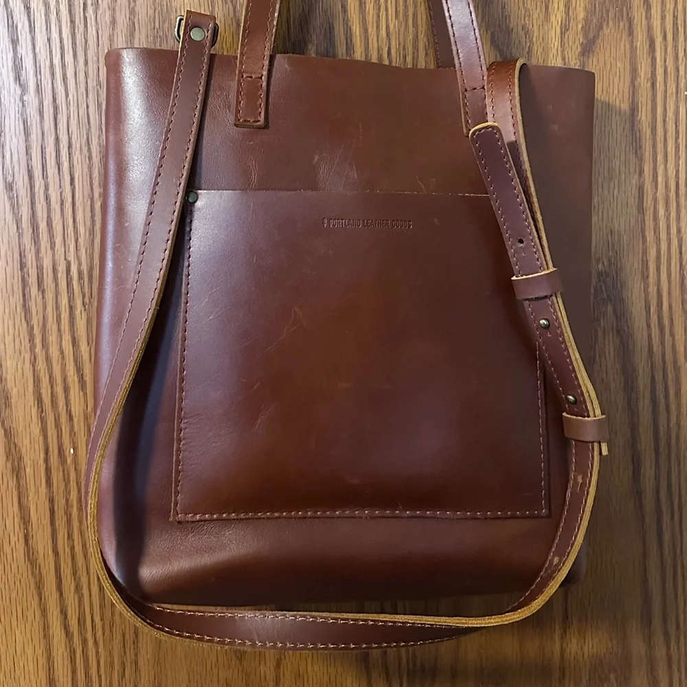 Portland Leather Brown Leather Tote Bag